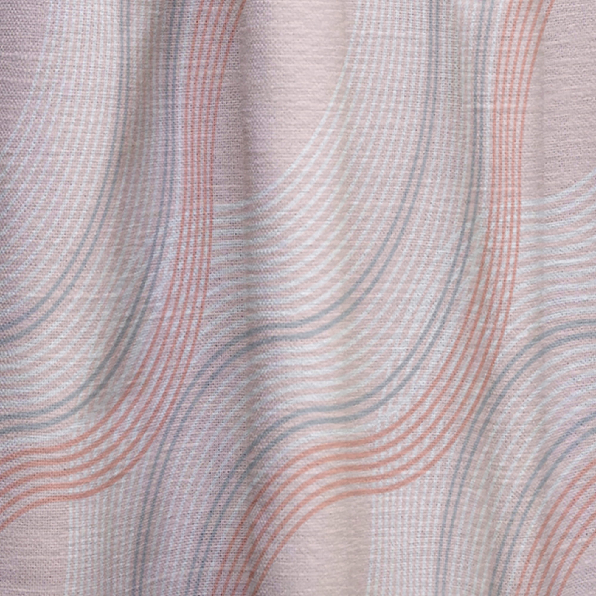 Designart 'Pink Elegant Pastel Waves Retro' Mid-Century Modern Curtain Panel
