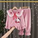 thumbnail image 2 of Ropa para niños de Hello Kitty, pijamas gruesos de franela para niñas de otoño e invierno, traje de manga larga de Estilo Princesa bonito, 2 of 4