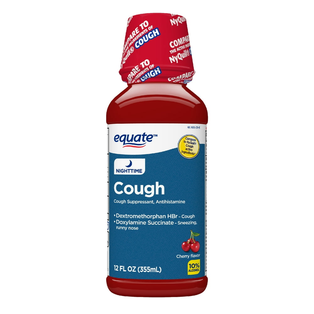 Equate NightTime Cough Relief, Cherry Flavor; Temporarily Relieves