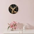 thumbnail image 3 of 16 Inch Wall Clock Battery Operated Silent Clock Decorative for Office, Kitchen, Outdoor, Living Room，Gold Deer Snow Multicolor, 3 of 4