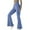 Dark Blue, variant on Sakmal White Womens Leggings High Waisted Denim Jean Soft Yoga Pants Flare Leg Workout Full Solid Jegging