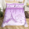 thumbnail image 5 of 2024 Paris Duvet Cover Set Eiffel Tower Bedding Set Polyester Romantic French Flower Quilt Cover For Girl Teen Women Room r, 5 of 7
