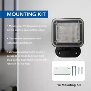 2 Pack Home Security TV Light Simulator with Built-in Light Sensor Timer US Plug for Burglar Intruder Thief Deterrent Crime Prevention Device (Includes Wall Mounting Kit) by Maximalpower