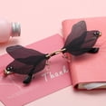 thumbnail image 2 of TIEVOSA 1PC Personalized Retro Steampunk Frameless Gradient Transparent Sunglasses, 2 of 9