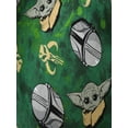 thumbnail image 2 of Centric Brands Mens Star Wars Mandalorian and Grogu Green Lounge Shorts (Small), 2 of 2