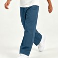 thumbnail image 7 of cfhntfmh Casual Pants for Boys Loose Fit Solid Color Elastic Waisted Straight Leg Pants with Pockets (Blue,7-8 Years), 7 of 7