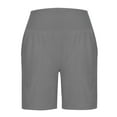 thumbnail image 4 of Plebaso Women's High Waisted Yoga Shorts with Pockets Loose Stretch Athletic Workout Shorts for Running, 4 of 7