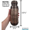 thumbnail image 2 of 44 Ounce Jumbo Pure Copper Water Bottle with Engraved Damask Design, Ayurvedic Benefits, 2 of 6