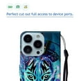 thumbnail image 5 of iPhone 13 Pro Case with Card Holder/Detachable Hand Strap, Allytech Kickstand Folio Flip Wallet Credit Card Slots Magnetic Snap PU Leather Protective Case for iPhone 13 Pro 6.1" 2021, Cool Wolf, 5 of 5