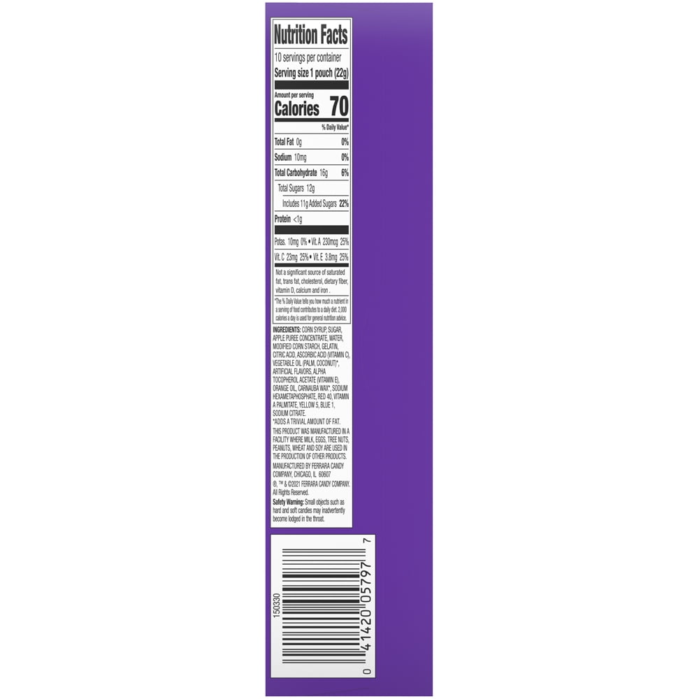 Funables Fruit Flavored Snacks, Barbie, 0.8 oz, 10 Count