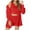 Red, variant on Wancir Women Fuzzy 3 Piece Outfit Pajamas, Hooded Cardigan Outwear Sleeveless Crop Tops Shorts Nightwear Set (S-3XL)
