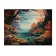 thumbnail image 3 of Designart "Reef Depths Underwater Coral art painting IV" Coral Print on Natural Pine Wood, 3 of 5