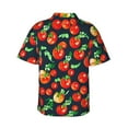 thumbnail image 3 of Goofa Tomatoes Hawaiian Shirt for Men, Unisex Summer Beach Casual Short Sleeve Button Down Shirts,Aloha Tropical Floral print shirt-, 3 of 9