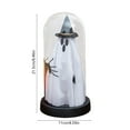 thumbnail image 3 of RBCKVXZ Halloween Decorations, Light Up Ghost in Glass Cloche, Cute Standing Ghost Statue with Light for Home, Kitchen, Mantel, Tabletop, Party and Holiday Decorations (Black,8.5"), 3 of 6
