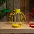 thumbnail image 2 of Northlight 6.5" Yellow Outdoor Hanging LED Solar Lantern with Handle, 2 of 5