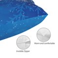 thumbnail image 3 of KLL Blue Christmas With Snowflakes Pillow Covers Envelope Closure,Super Soft and Cozy Fuzzy Fleece Pillow Case Cover 16"x24", 3 of 5