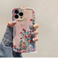 thumbnail image 1 of Laser Blue Light Flowers Phone Case For iPhone 14 Pro Max 11 12 13 Pro Max 14Pro 13Pro Luxury Shockproof TPU Soft Silicone Cover 1 For iPhone 11Pro Max, 1 of 6