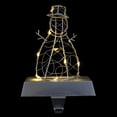 thumbnail image 5 of Northlight LED Lighted Wire Snowman Christmas Stocking Holder - 6.75" - Silver, 5 of 9