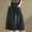 Navy, variant on Mqqzkk Women's Denim Skirt Retro Elastic High Waist Frayed A-Line Maxi Denim Skirt Fashion Stretchy Skirt with Big Pockets