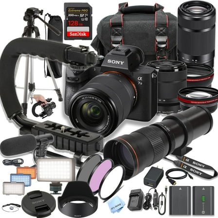 Sony A7 III with 28-70mm   55-210mm Lenses   420-800mm Super Telephoto Lens  128GB Extreme SD Card and More