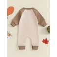 thumbnail image 5 of Nygoyerh Newborn Baby Boys Thanksgiving Romper 3M 6M 12M Turkey Print Playsuit Long Sleeve Crew Neck Jumpsuits Casual Bodysuits Infant Clothing, 5 of 8