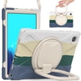 thumbnail image 4 of Funda colorida para Samsung Tab A7 de 10,4 pulgadas T500 con correa para el hombro, soporte de anillo ajustable grande y protección contra golpes., 4 of 5