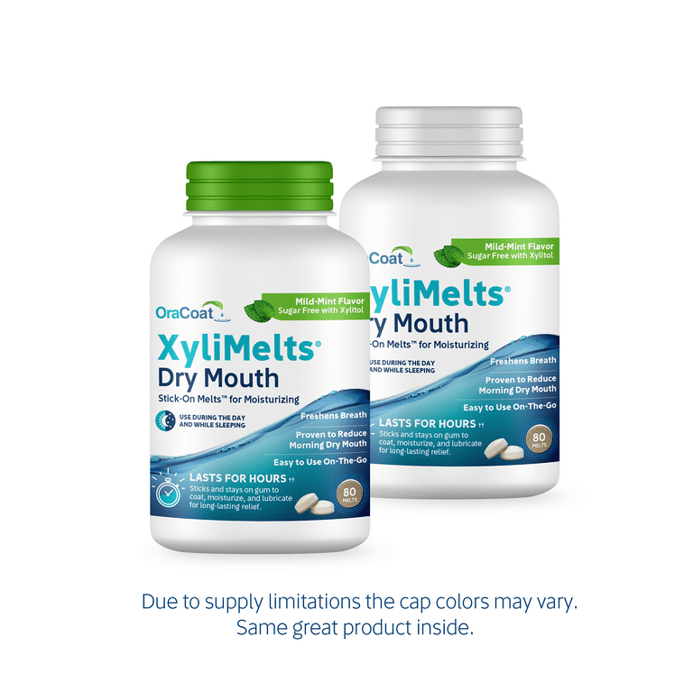 Oracoat XyliMelts for Dry Mouth - Mild Mint - 80 Discs