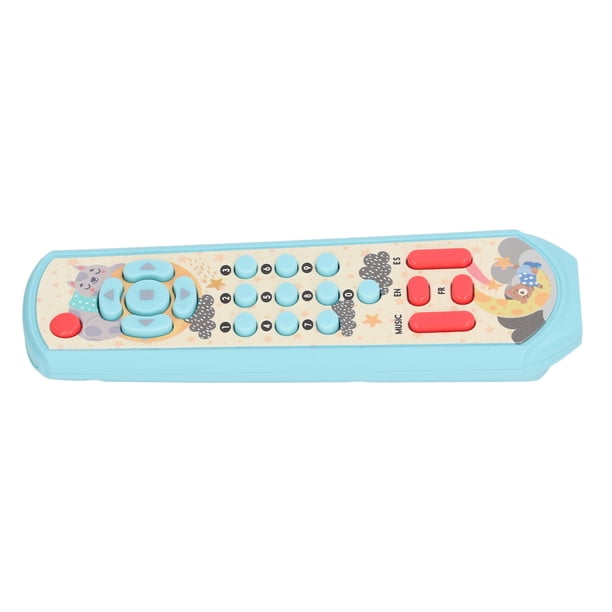 Baby TV Remote Control, Educational Trilingual Switch Cognitive Development TV Remote Control Toy For Early Education Learning For Baby ANGGREK Azul