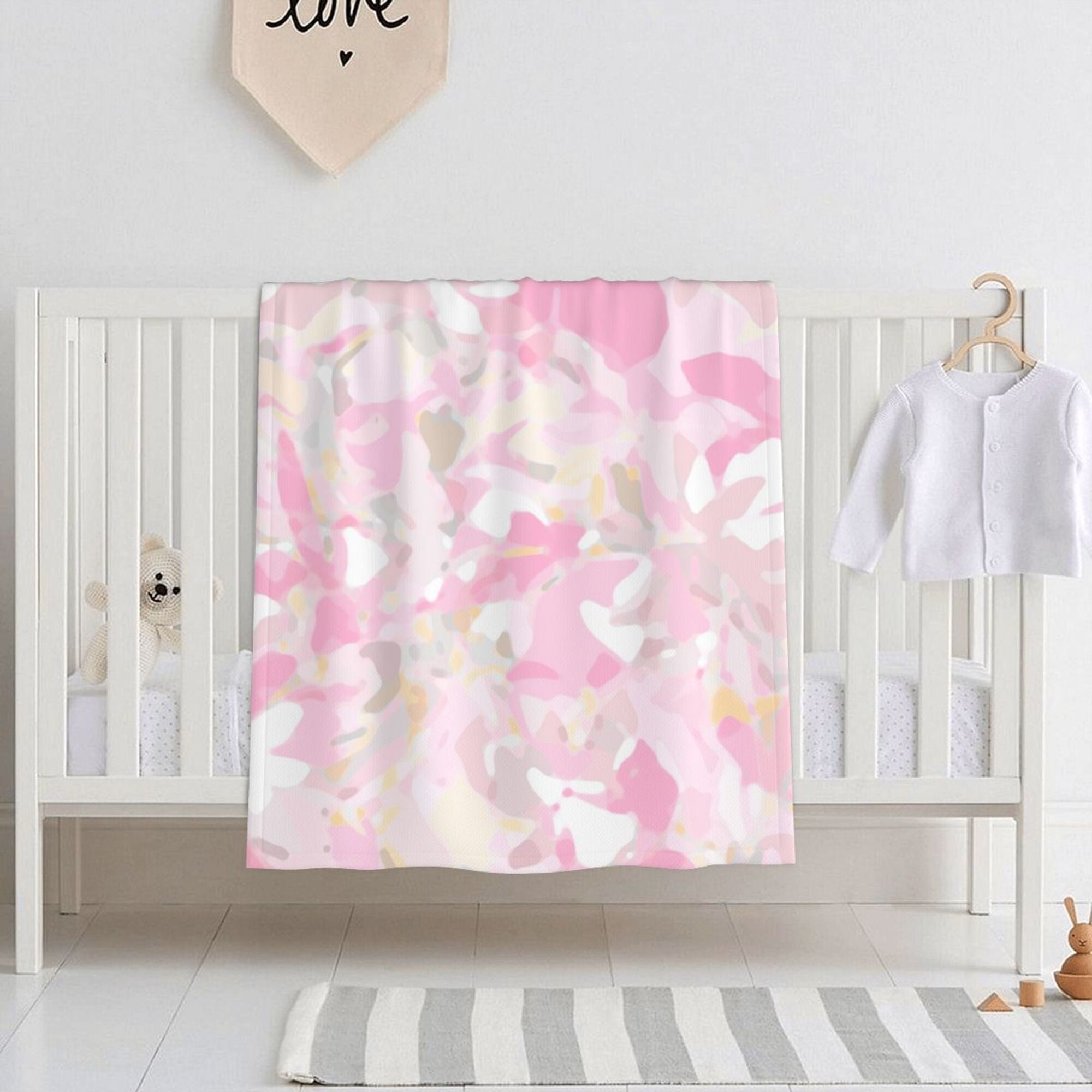 Pink Camo Baby Blanket