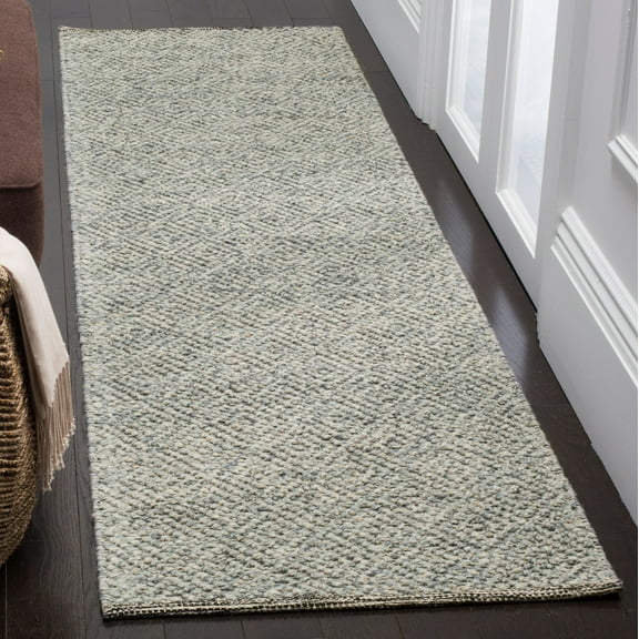 SAFAVIEH Natura Eanna Geometric Wool Runner Rug, Camel/Grey, 2'3" x 8'