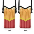 thumbnail image 7 of ZIATUBLES Neoprene Cellphone Crossbody Sleeve Pouch Top Opening Phone Bag Hook and Loop Fastener Cellphone Water Resist Purse with Removable Strap, 4 X 8 Inch, French Fries Print, 7 of 7