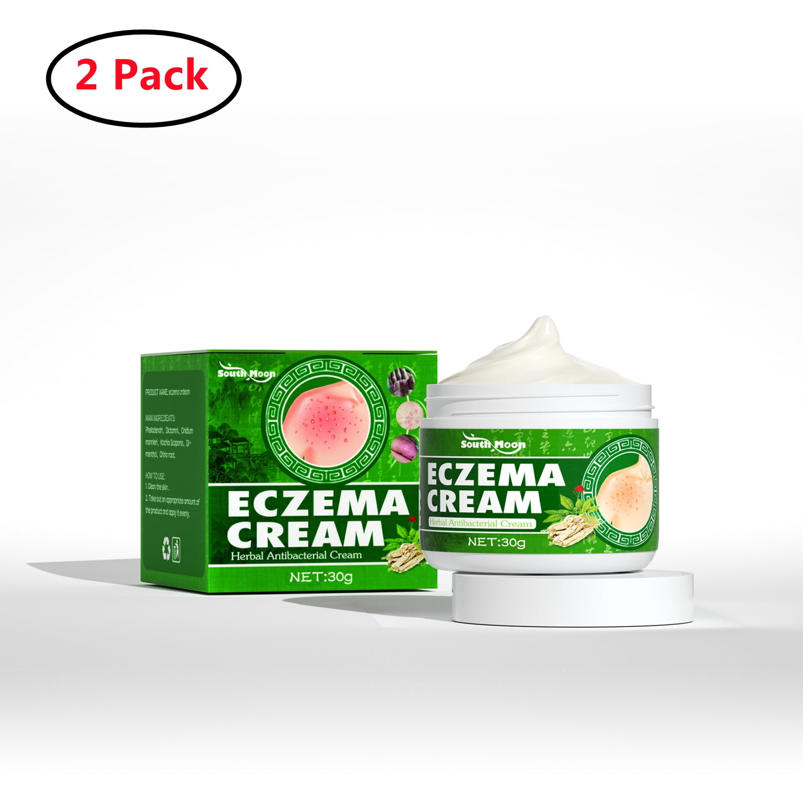 2 Pack AntiItch Cream with Temporarily Relief from Rashes with Eczema
