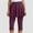 Brick Red, variant on Womens High Waisted Skirted Leggings with Flared Hem Tight fit Solid Color Capri Pants Tummy Control Workout Pants