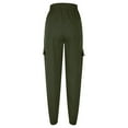 thumbnail image 4 of Zimjoy Green Sweatpants for Men Big and Tall Casual Work Sweat Pants Baggy Elastic Waist Straight Leg Joggers Clothing with Pockets, Army Green L, 4 of 7