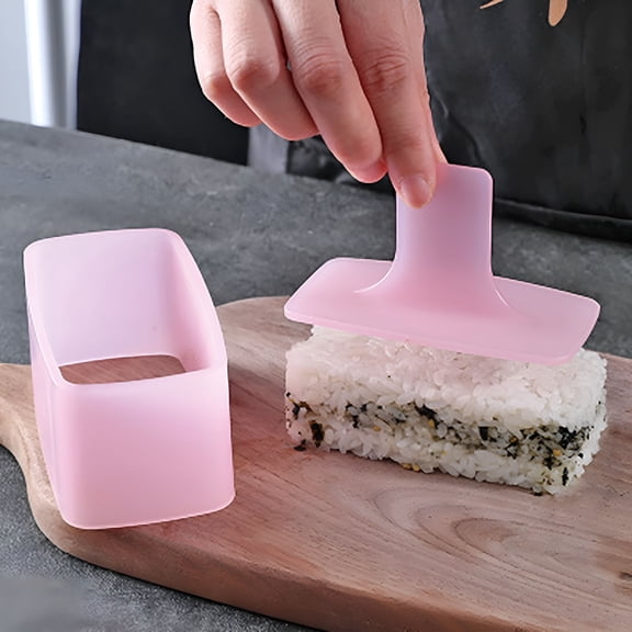 ACDANC Pink Sushi Making Kit - Non-Stick Sushi Mold Press for Spam Musubi,Onigiri&Kimbap - Food Grade Plastic - Easy Clean Rice Ball Maker