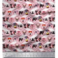 thumbnail image 1 of Soimoi Cotton Cambric Fabric Geometric & Dogs Patchwork Printed Craft Fabric by The Yard 56 Inch Wide, 1 of 3