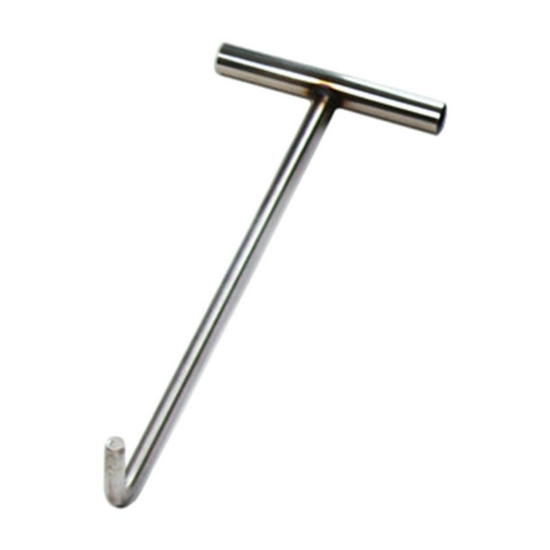 Gancho elevador de tapa de alcantarilla Herramienta de gancho de alcantarilla Gancho de elevación versátil para alcantarilla 38 cm de diámetro 8 cm de espesor