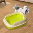 thumbnail image 6 of Cat Kitten Toilet Pet Litter Tray Bedpan Cat Litter Container Bright Green, 6 of 7