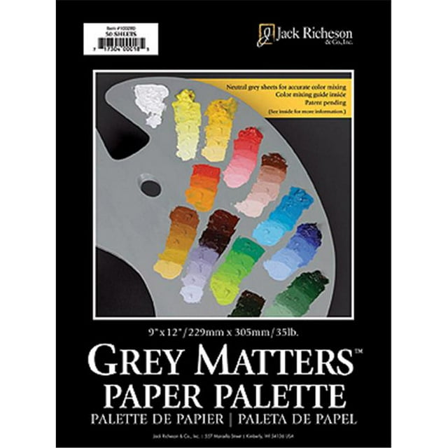 Jack Richeson 100279 6 X 9 In. Grey Matters Paper Palette