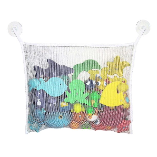 Mesh Bath Toy Storage Net Compatible With Bathtub Toys & Bathroom Organizer Kids