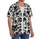 thumbnail image 2 of Fotbe Cow Skin 1 Camisa Estampada de Manga Corta para Hombre, Casual de Verano, Estilo Playero, Sin Arrugas-4X-Large, 2 of 5