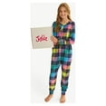 thumbnail image 4 of Justice Girls Holiday Sleep Gift Box - 4 Piece Set includes a Long Sleeve Button Front Onesie, Long Sleeve Crew Neck Top with Jogger Bottoms, and a Hair Scrunchie Set, Sizes 5-18 PLUS, 4 of 4