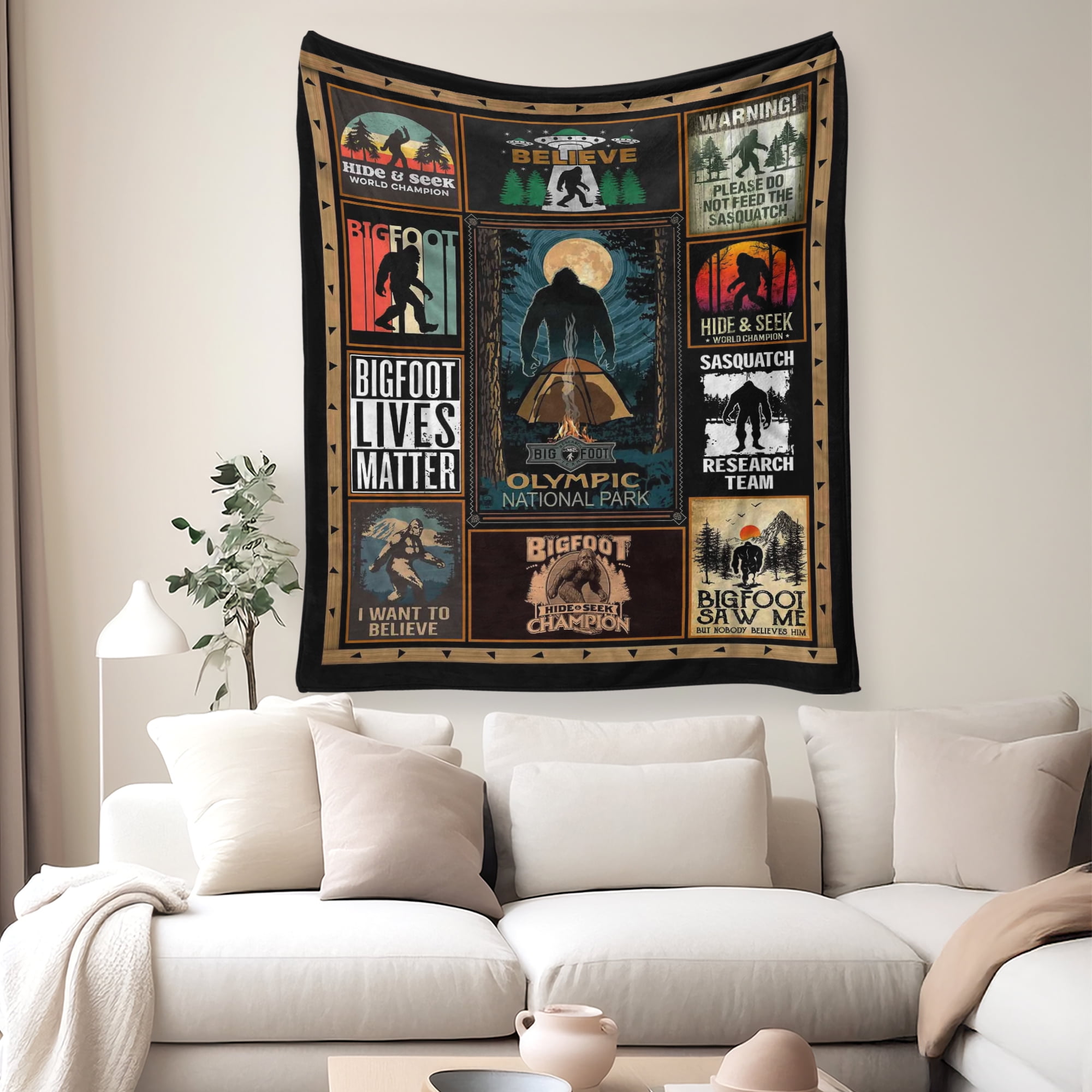 Flannel Fleece Throw Blanket Bed Blanket, Lightweight Cozy Plush Blanket for Sofa Couch, Ape Man 50"X60"