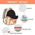 thumbnail image 3 of Ocean Sea Life Crab Backpack for Student Waterproof Durable Composite Oxford Cloth with Colorful Nautical Crab Print, Comfortable Adjustable Straps, Perfect for Beach and Outdoor Use, 3 of 6