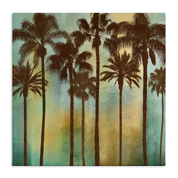 Stupell Industries Modern Looming Palms on Gradient Canvas Art, 17 x 17, by John Seba
