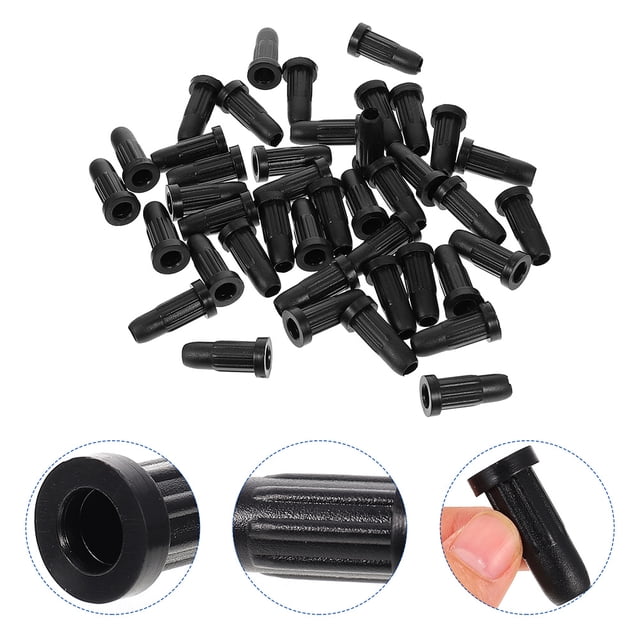 LOLIPPYY Back to School 35Pcs Chair Glides Cover Black Plastic Scratch Prevention School Environment