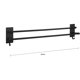 thumbnail image 2 of Toallero de aluminio montado en la pared, toallero autoadhesivo de 40 cm con 2 ganchos Organizador de baño de 2 niveles Soporte de pared de doble varilla - Negro, 2 of 5