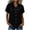 Black, variant on Button Down Shirts for Womens Dressy Casual Rolled Short Sleeve T Shirts Womens Loose Collared Blouses with Pockets