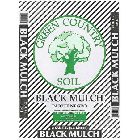 Green Country Soil Color-Enhanced Hardwood Mulch, Black