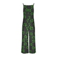 thumbnail image 6 of Lorytime St. Patrick's Day Womens Jumpsuits Casual Patterns Green Romper with Pockets Wide Leg Hoilday Overalls Outwear, 6 of 6